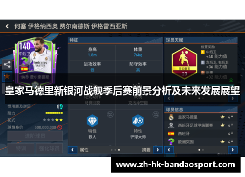 皇家马德里新银河战舰季后赛前景分析及未来发展展望