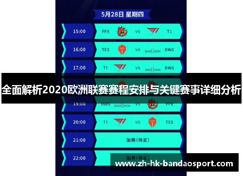 全面解析2020欧洲联赛赛程安排与关键赛事详细分析