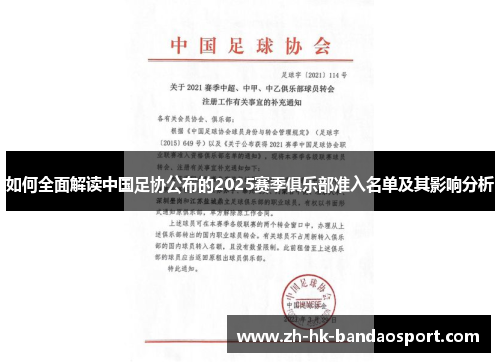 如何全面解读中国足协公布的2025赛季俱乐部准入名单及其影响分析 如何全面解读中国足协公布的2025赛季俱乐部准入名单及其影响分析